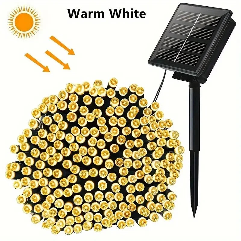 Guirlande lumineuse LED solaire extérieur Noël – vue 9
