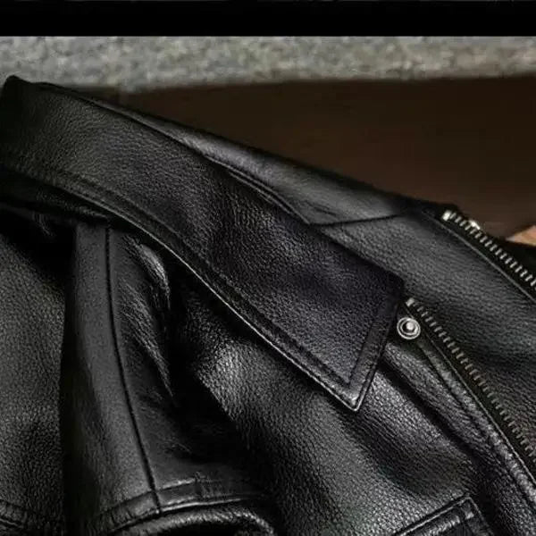 Veste Motard Homme en Similicuir — Style Biker – vue 5