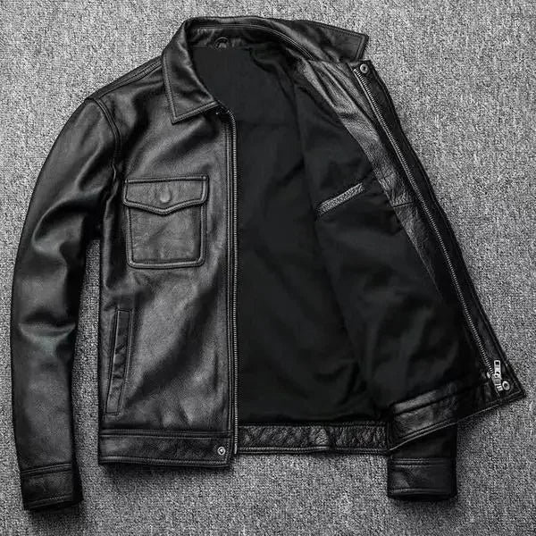 Veste Motard Homme en Similicuir — Style Biker – vue 2