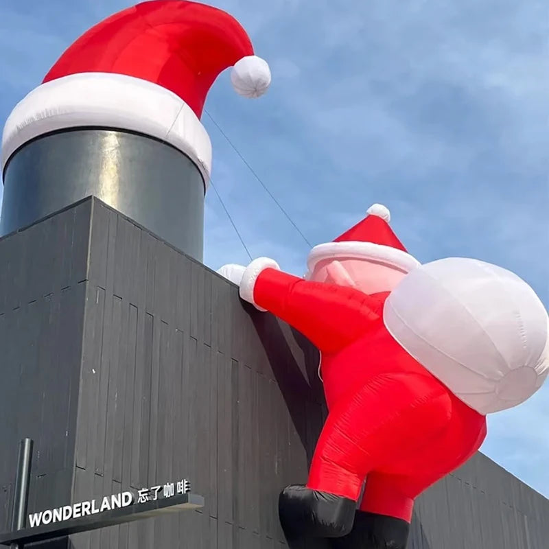 Père Noël Grimpeur Gonflable 2,4 m – Décoration Extérieure – vue 5
