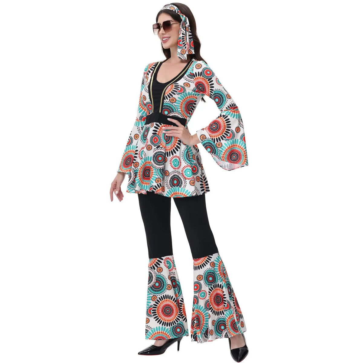 Kit Duo Déguisement Hippies Couple – vue 7