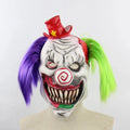 Masque Clown d'Horreur à Cheveux Violets et Verts – vue 6
