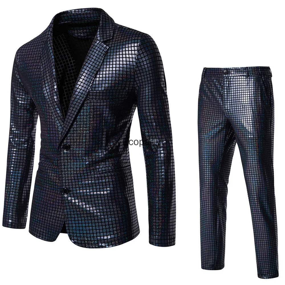 Combinaison Paillettes Disco Homme – vue 3