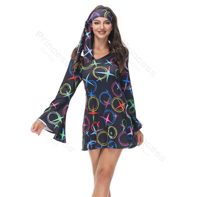 Robe Disco Années 70 Sexy avec Bandeau – vue 19