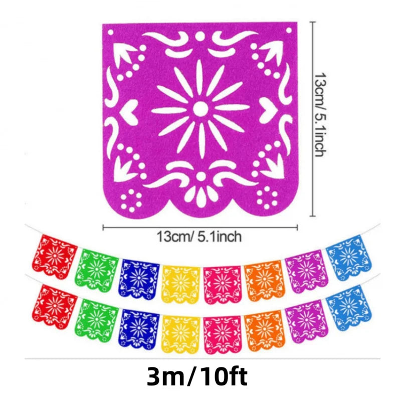 Banderole colorée Día de los Muertos – Halloween et Carnaval – vue 2
