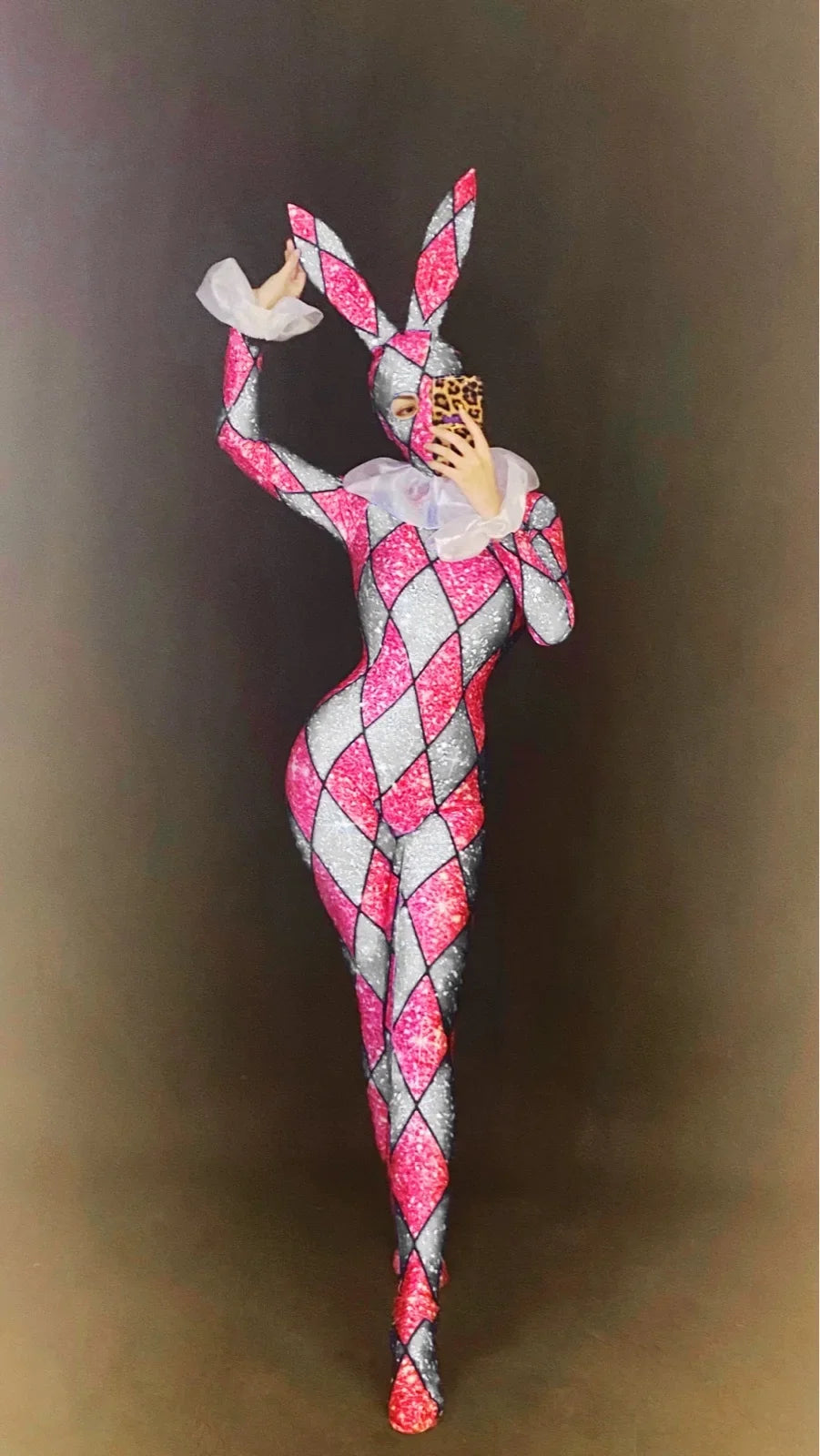 Combinaison Lapine Sexy Femme – Tenue de Danse avec Col – vue 7
