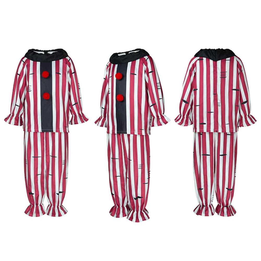 Déguisement Clown Rayé Rouge et Blanc Adulte – vue 3