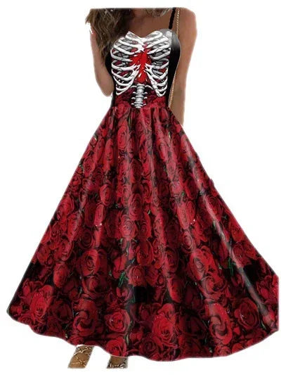 Robe Dos Nu Imprimé Tête de Mort Femme – vue 5