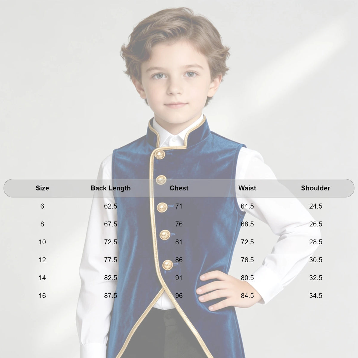 Gilet Victorien Gothique Garçon – vue 6