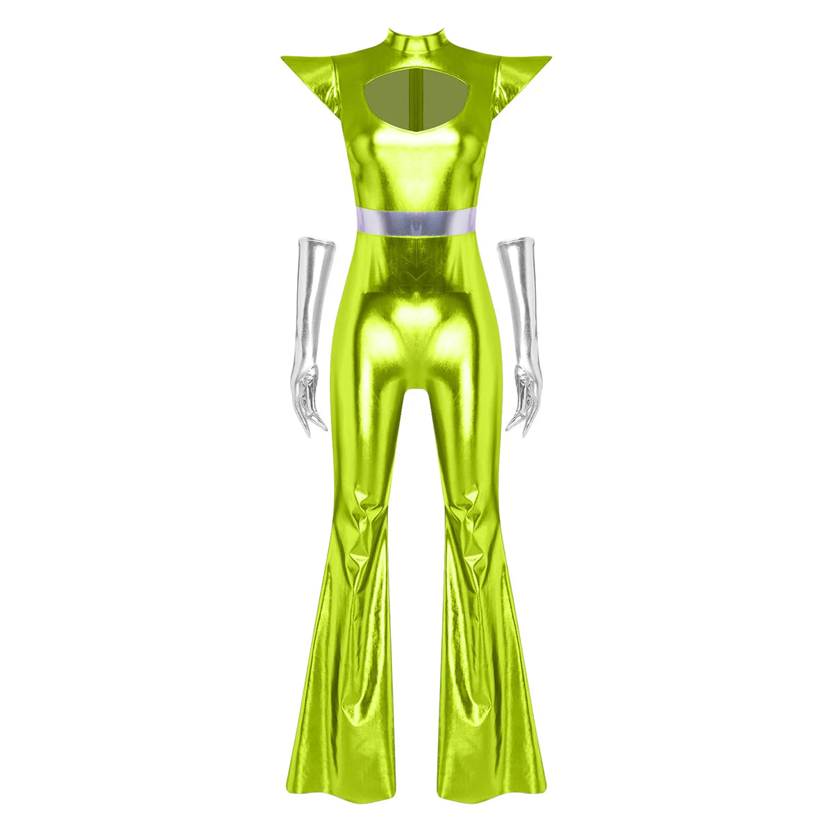 Combinaison Disco Alien Métallisée Femme – vue 6