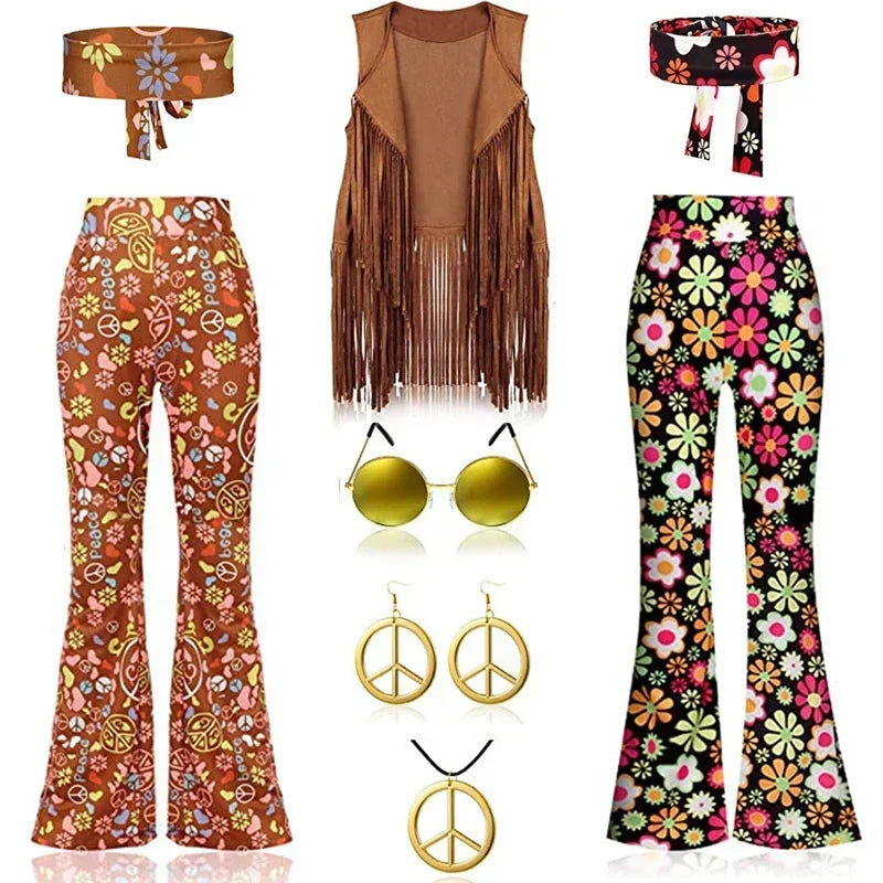 Gilet Hippie à Franges Peace & Love Femme – vue 4