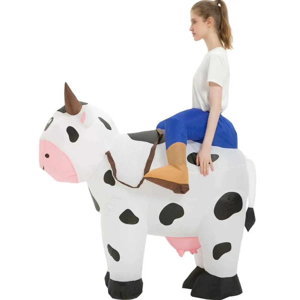 Déguisement Gonflable Vache à Chevaucher Adulte – vue 6