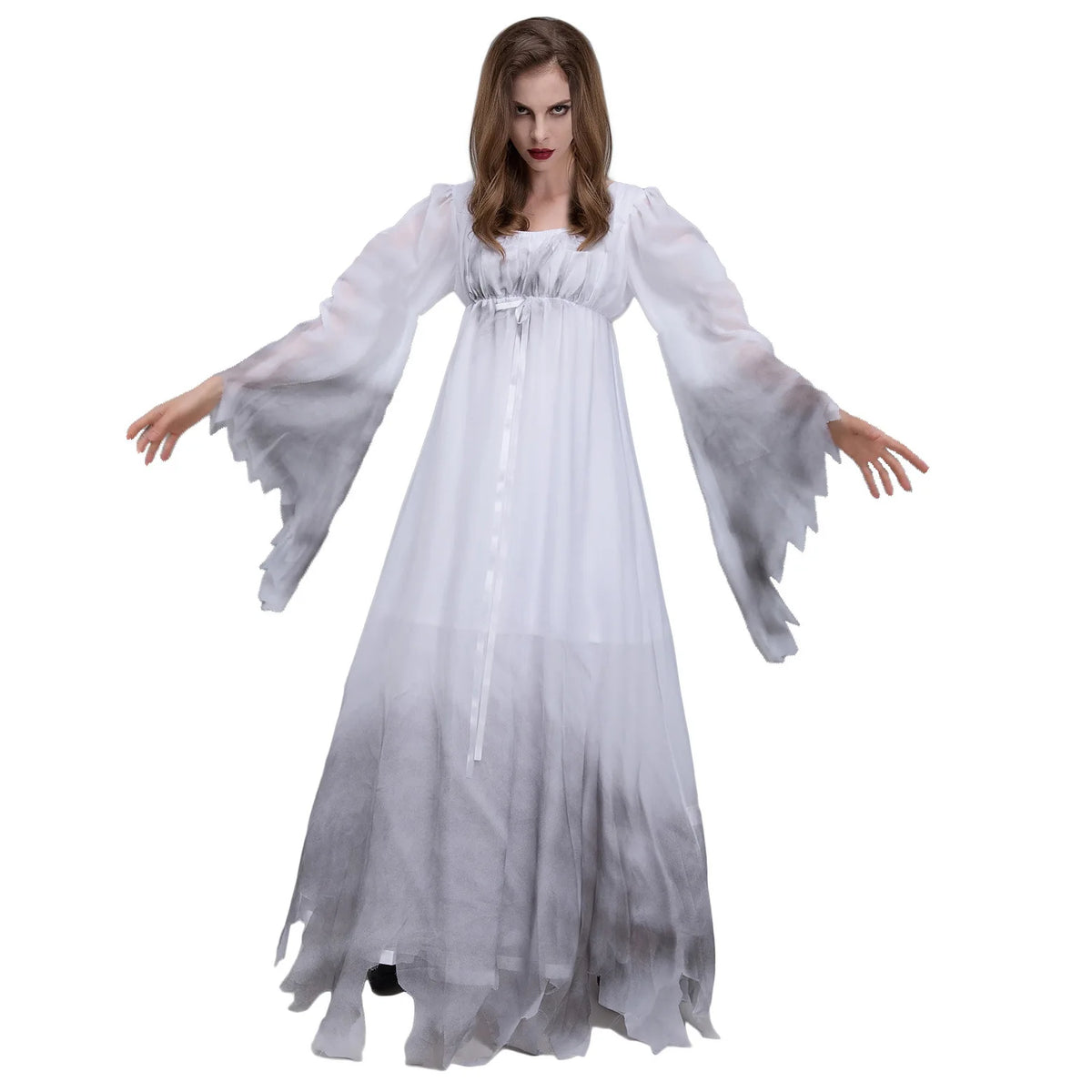 Déguisement Mariée Fantôme pour Femme — Robe Blanche Gothique – vue 7