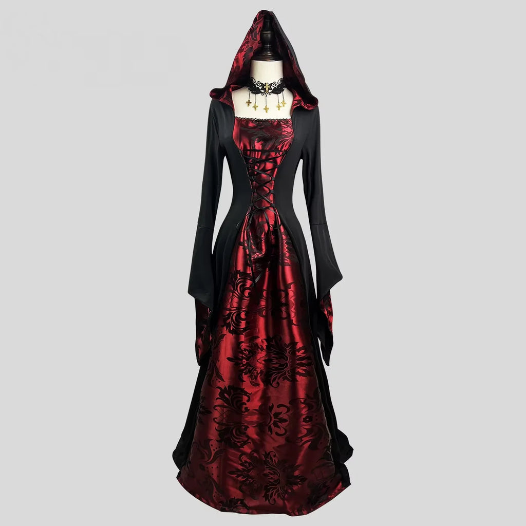 Robe Vampire Gothique à Capuche – vue 2