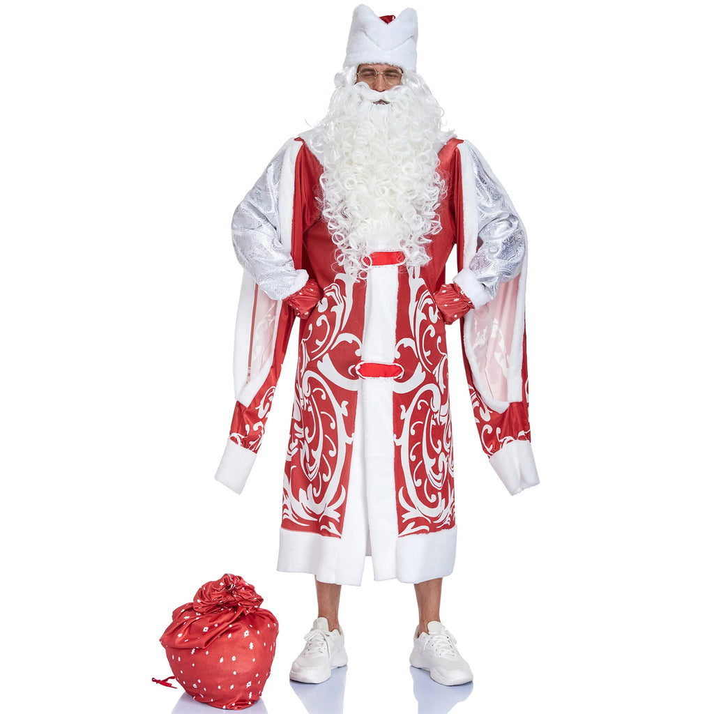 Costume de Père Noël Rouge ou Bleu – Ensemble Complet – vue 7