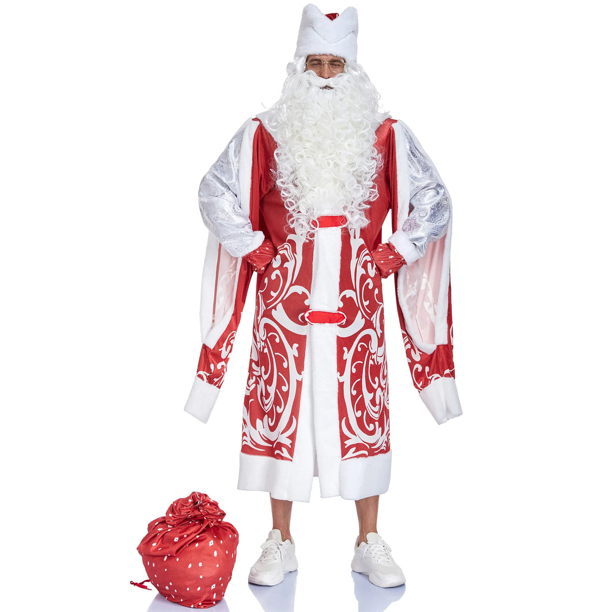 Costume de Père Noël Rouge ou Bleu – Ensemble Complet – vue 7