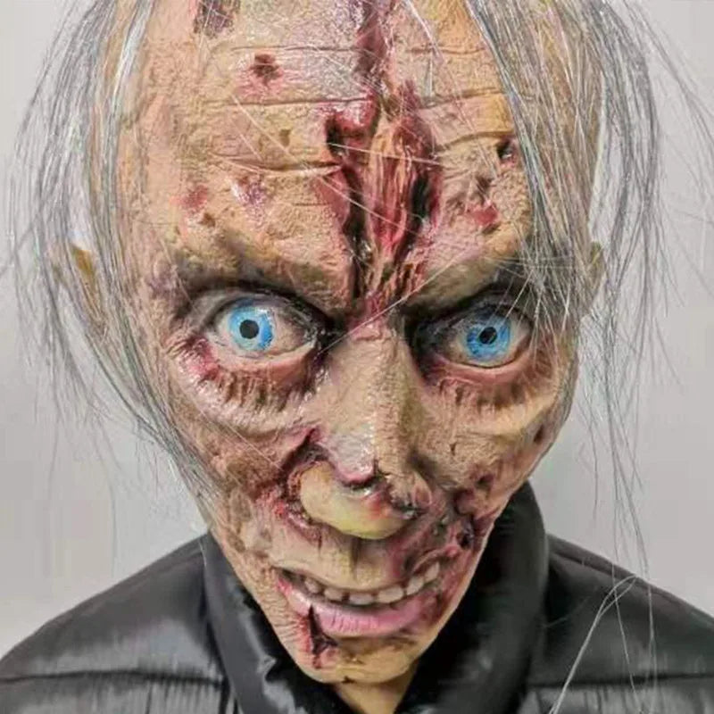 Masque Zombie Visage Pourri en Latex – vue 2