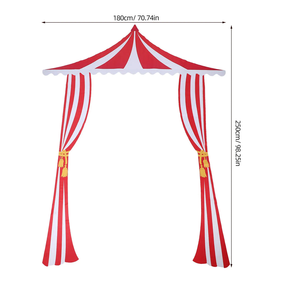 Toile de fond rideau rouge cirque Carnaval – vue 4