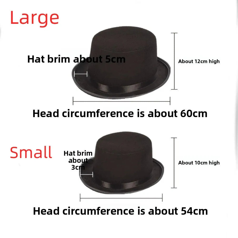 Chapeau Haut-de-Forme Noir Pliable – Magicien et Gentleman – vue 6