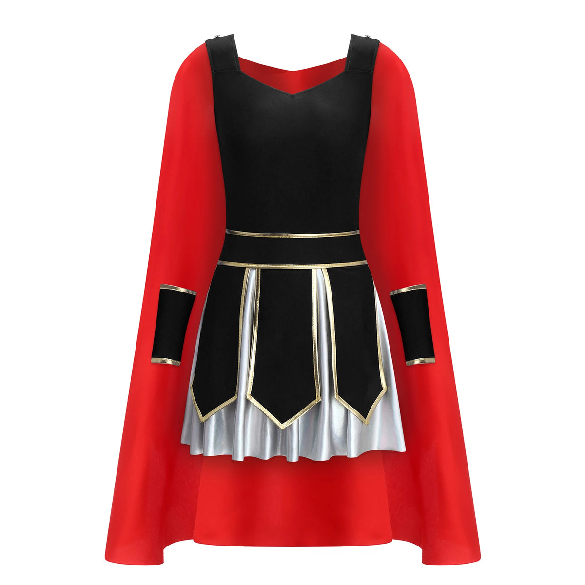 Déguisement Guerrière Grecque Romaine - Robe et Cape Satin – vue 7