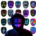 Masque LED Lumineux à Visages Animés