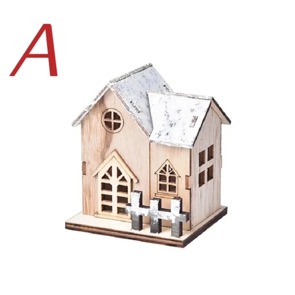 Maisonnette en bois lumineuse Noël – vue 9