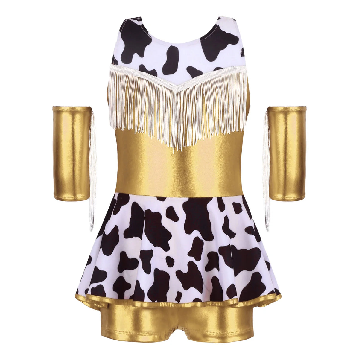 Déguisement Cowgirl Fille Métallisé avec Chapeau et Bandana – vue 11