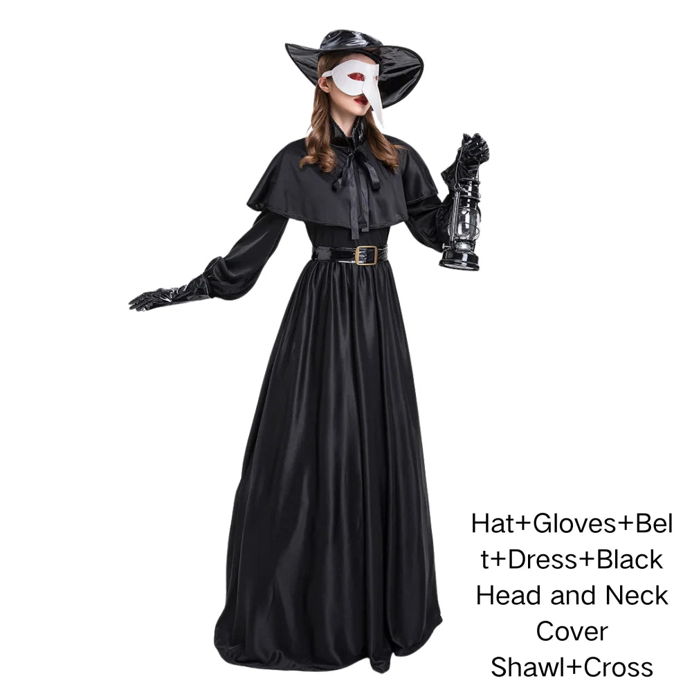 Robe Médecin de la Peste Femme – Ensemble Steampunk – vue 6