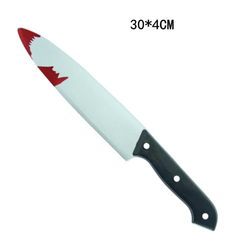 Couteau Ensanglanté 30 cm Réaliste en Plastique – vue 7