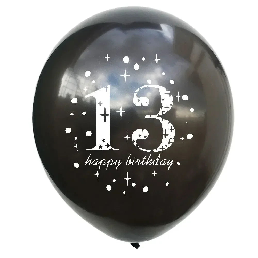 Lot de 15 Ballons Latex Or, Argent et Confettis – vue 15