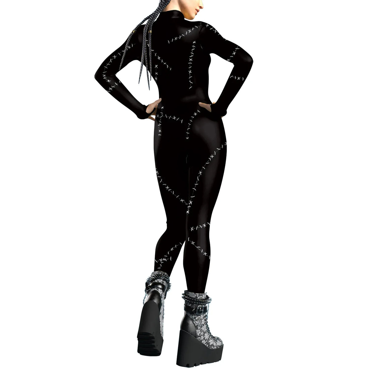 Combinaison Chat Noir Femme - Costume Moulant Halloween – vue 5