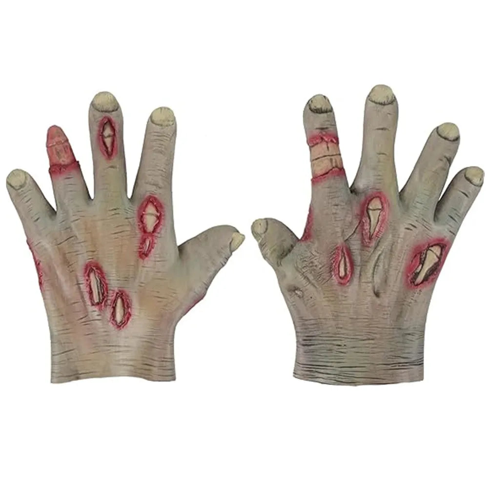 Gants Mains de Zombie Ensanglantées en Latex – vue 4