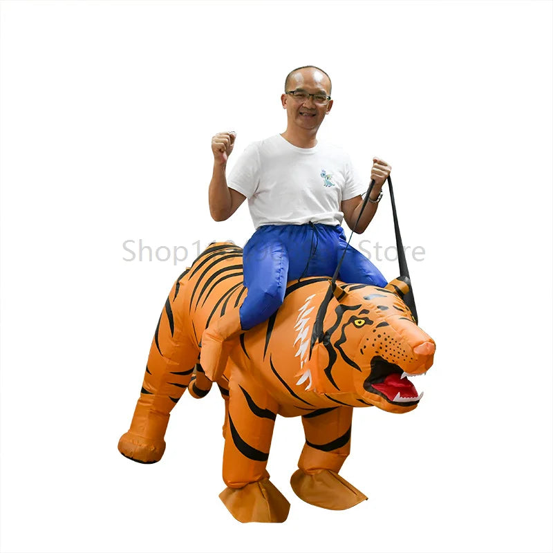 Déguisement Gonflable Tigre à Chevaucher – vue 4