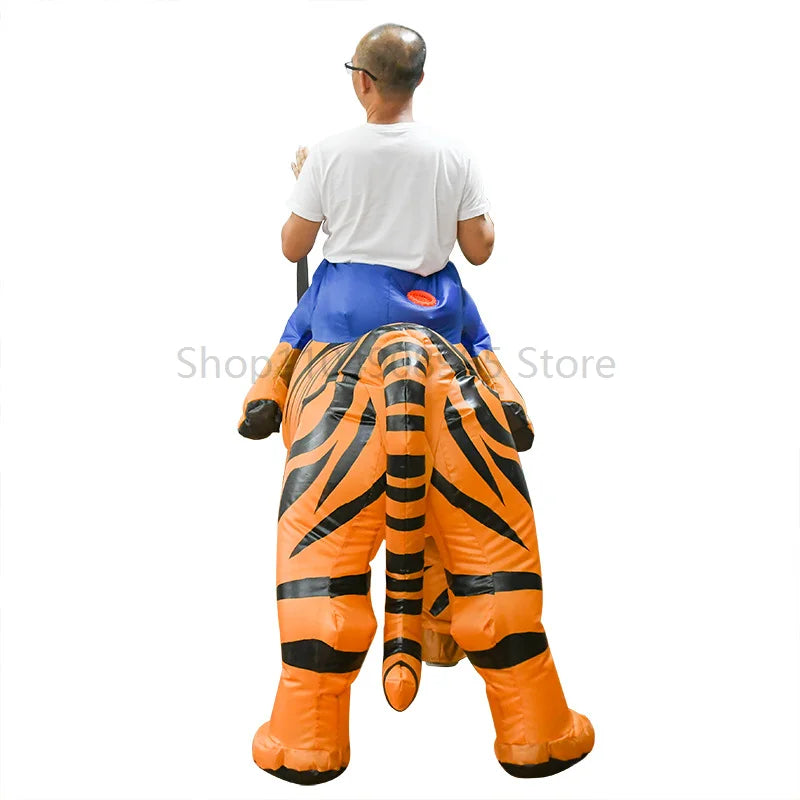 Déguisement Gonflable Tigre à Chevaucher – vue 2