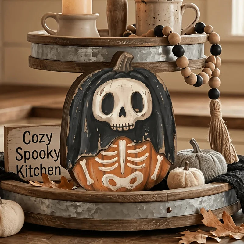 Décoration en bois noire Halloween – vue 7