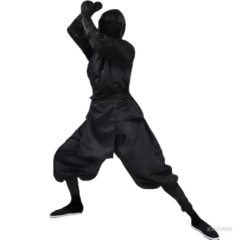 Déguisement Ninja Samouraï Adulte – Kimono à Capuche Noir – vue 4