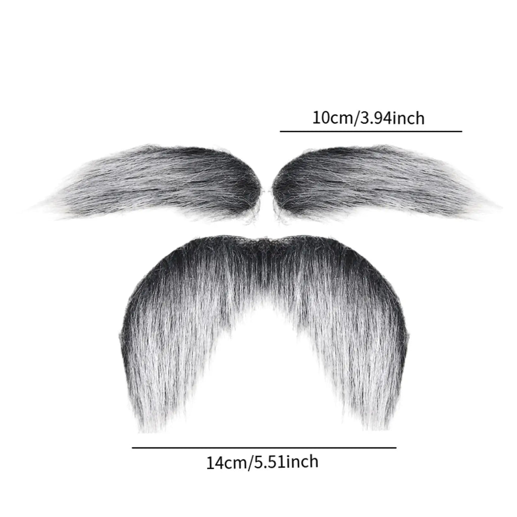 Kit Fausse Moustache et Sourcils Auto-Adhésifs - Déguisement – vue 10