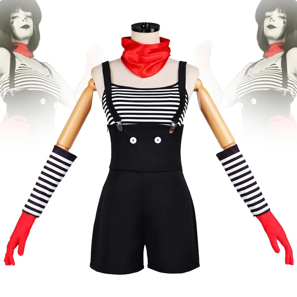 Déguisement Mime Rayé Rétro Femme