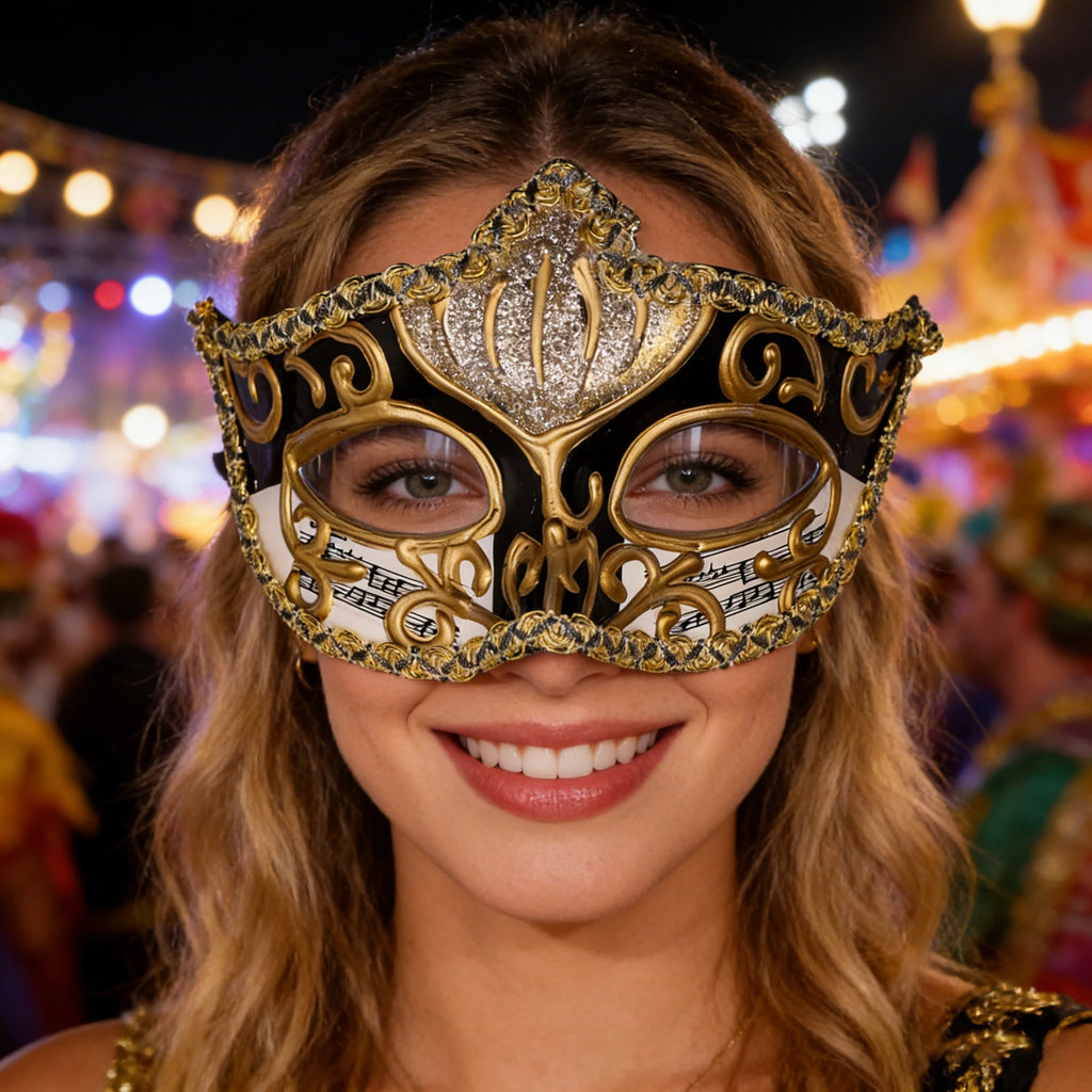 Masque vénitien décoratif peint à la main Carnaval – vue 5