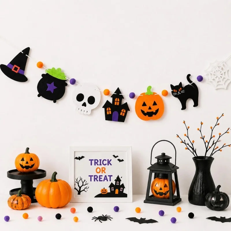 Guirlande Bannière en Feutrine Halloween - Fanions Décoratifs – vue 6
