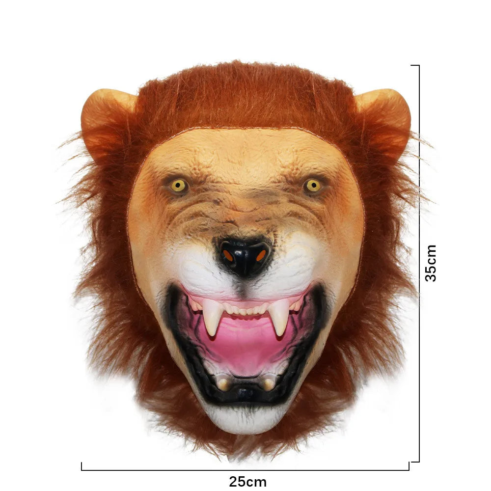 Masque Lion en Latex avec Crinière – vue 4