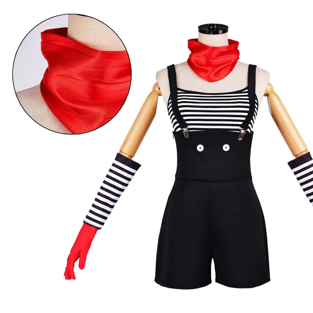 Déguisement Mime Rayé Rétro Femme – vue 3