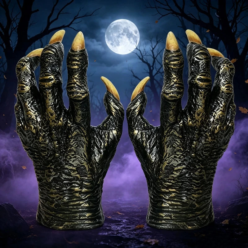 Gants Loup-Garou Réalistes en Latex