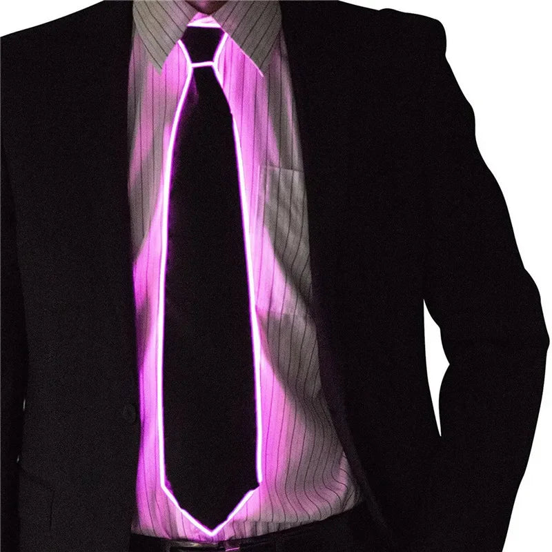 Cravate Lumineuse LED Néon – Accessoire de Fête Homme – vue 7