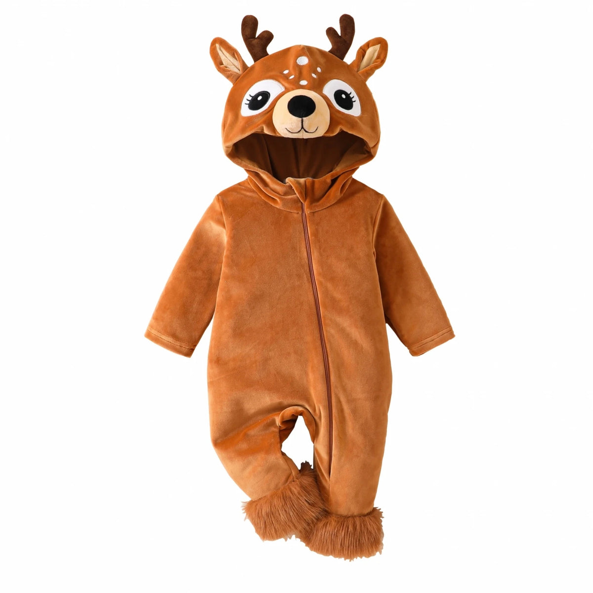 Déguisement Renne Bébé - Combinaison Peluche à Capuche – vue 7