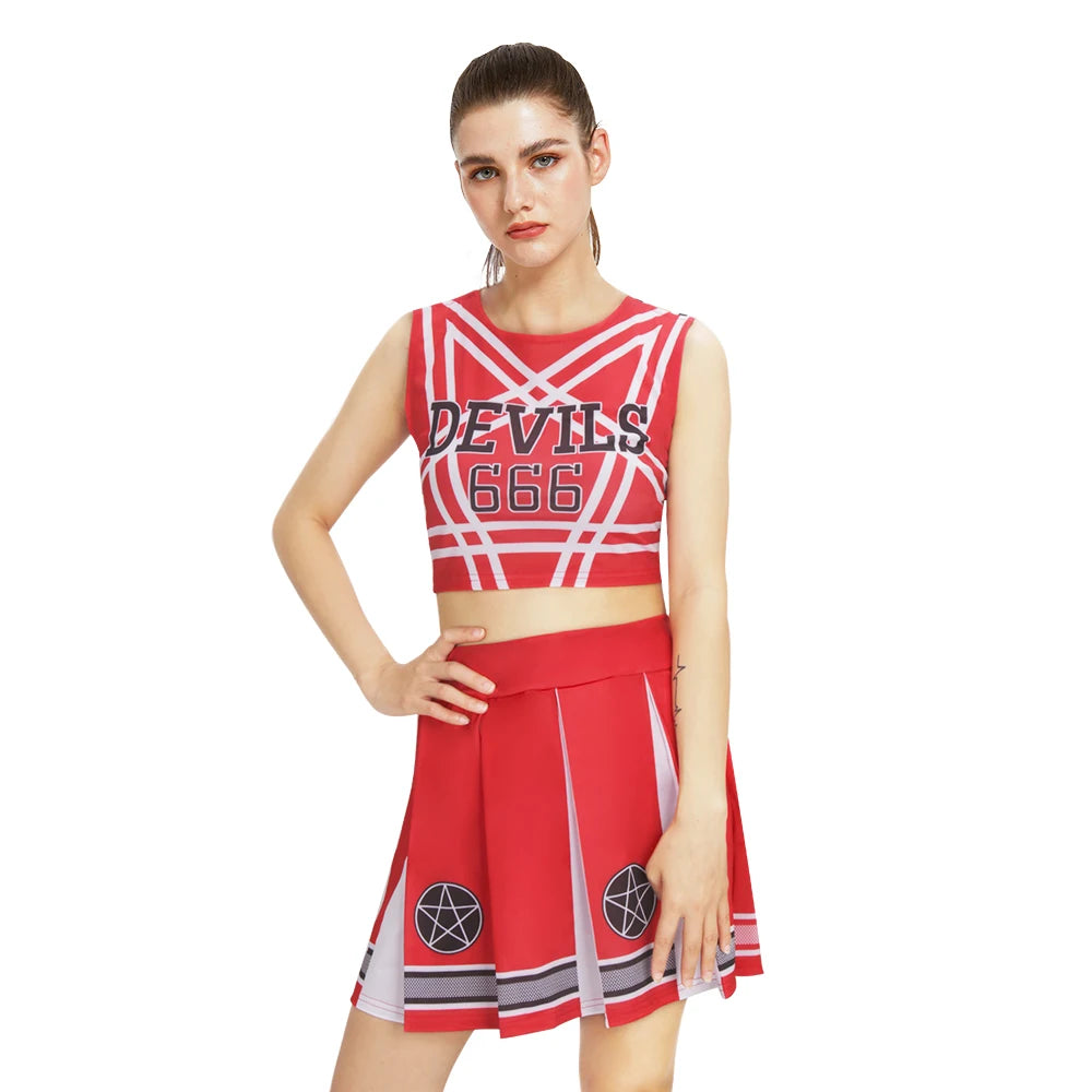 Déguisement Pom-Pom Girl Diablesse Rouge Adulte