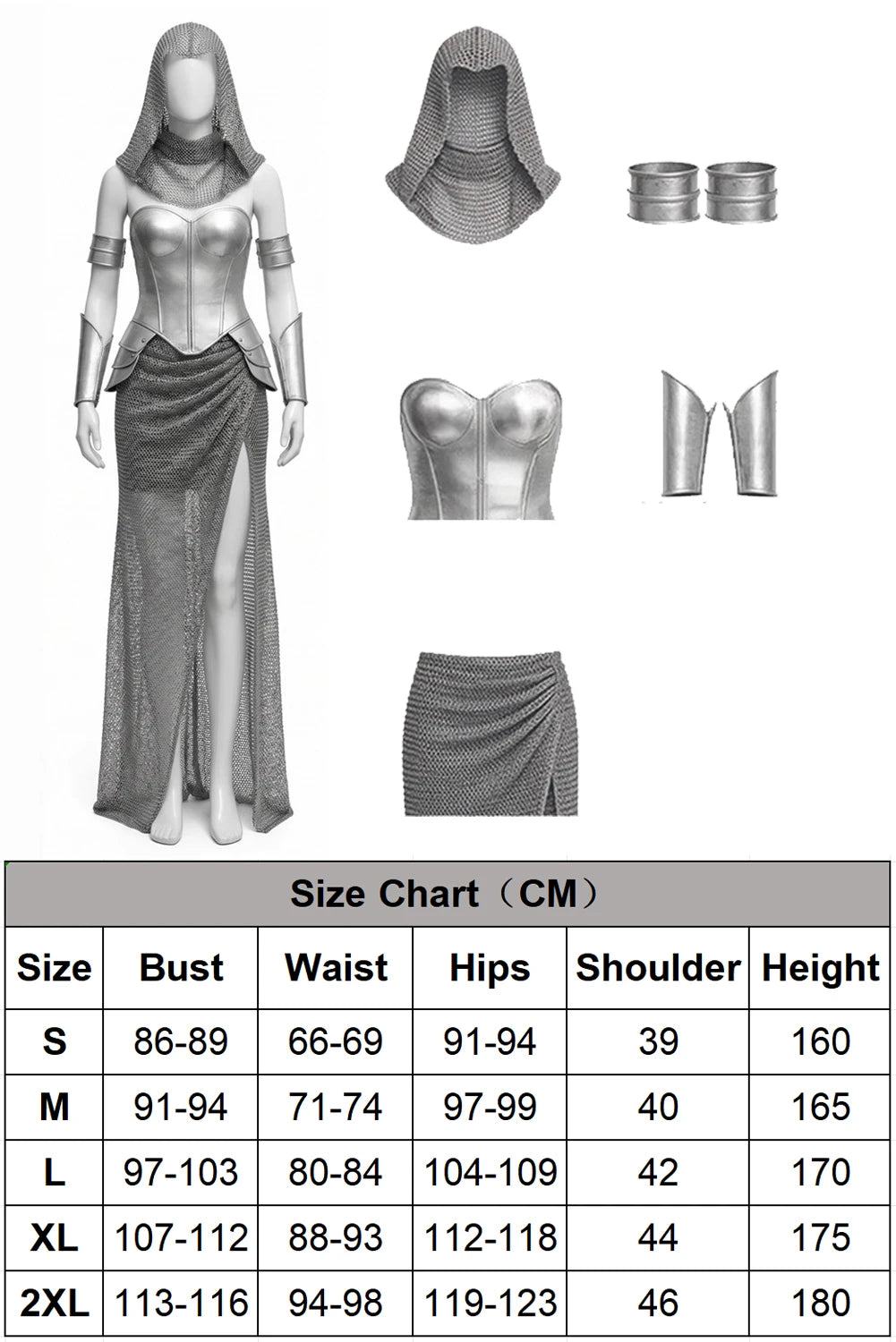 Déguisement Chevalière Médiévale Femme – Fausse Armure – vue 7