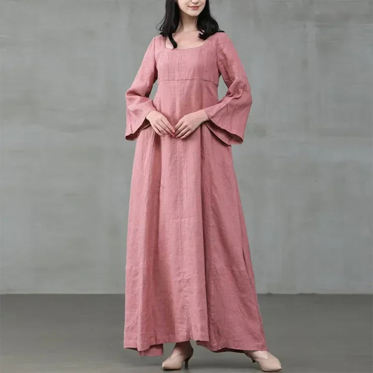 Robe Longue Médiévale Femme en Coton – vue 6
