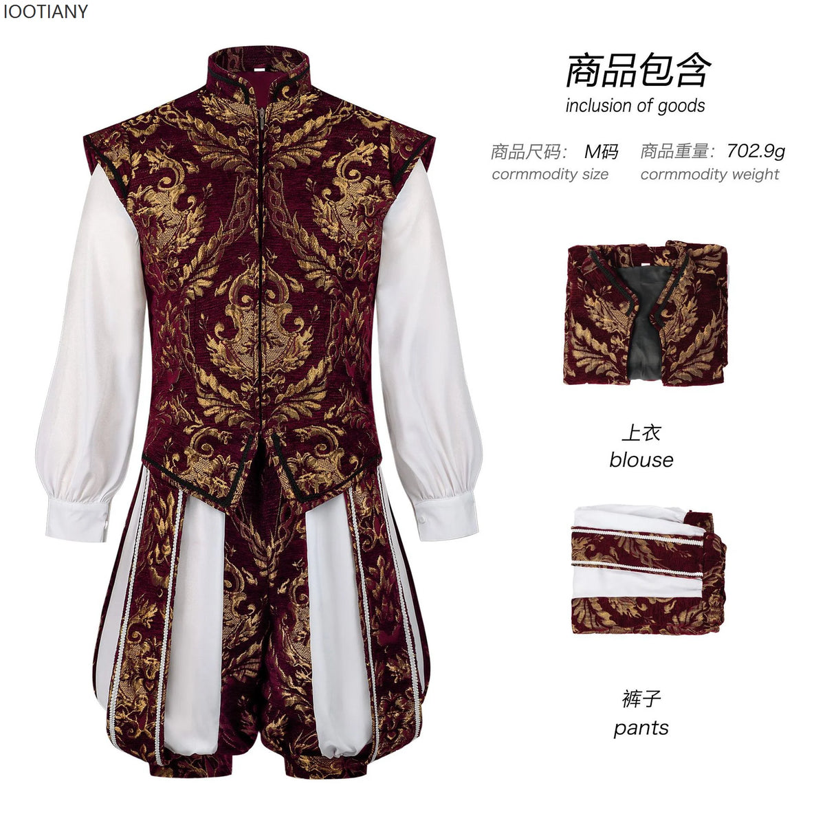 Costume de Prince Royal Renaissance Homme – vue 8