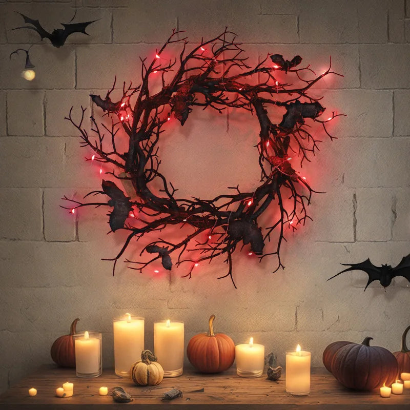 Couronne décorative LED Halloween – vue 5